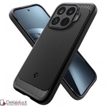 Spigen Rugged Armor guminis dėklas - juodas (Xiaomi 17T Pro) Spigen Rugged Armor guminis dėklas - juodas (Xiaomi 17T Pro)